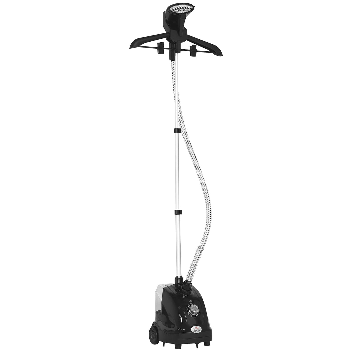 HOMCOM Clothes Steamer with Adjustable Pole, 11 Steam Levels and 1.4L Water Tank – 1950W Garment Steamer, Black