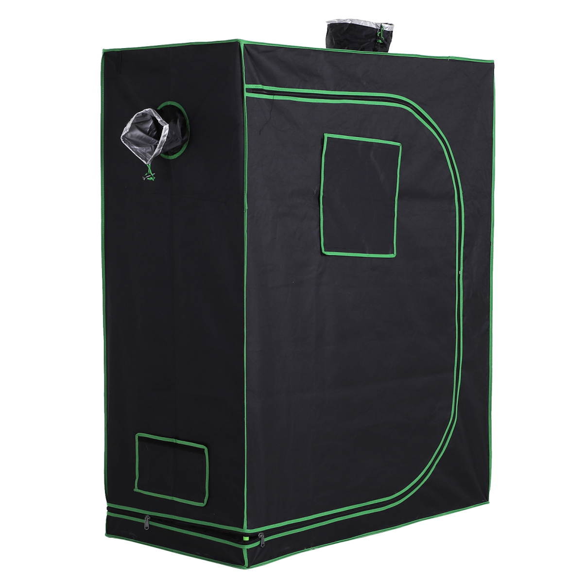 Outsunny Hydroponic Grow Tent with Reflective Mylar Lining & Floor Tray – 120L x 60W x 150H cm