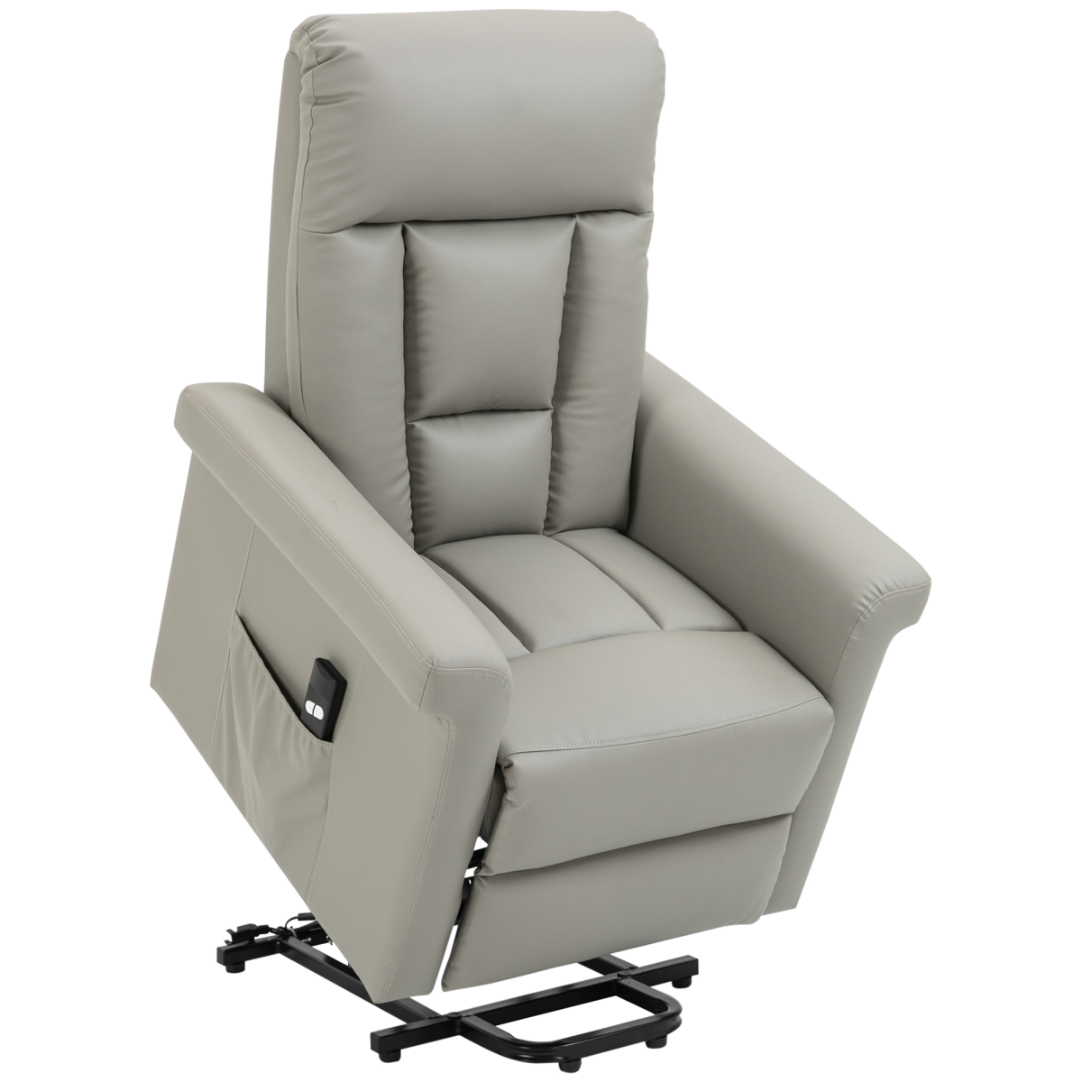 Grey PU power lift recliner