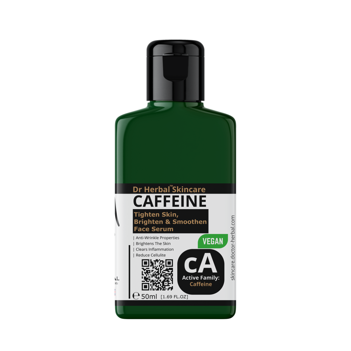 DR HERBAL Caffeine Face Serum 50ml with Marine Collagen, Caffeine and Allantoin – Lightweight Skincare
