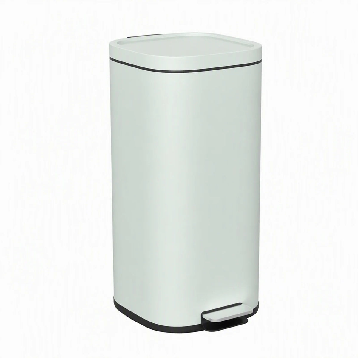 HOMCOM 30L Pedal Kitchen Bin with Soft-Close Lid and Removable Bucket – Compact Metal Rubbish Bin, Green