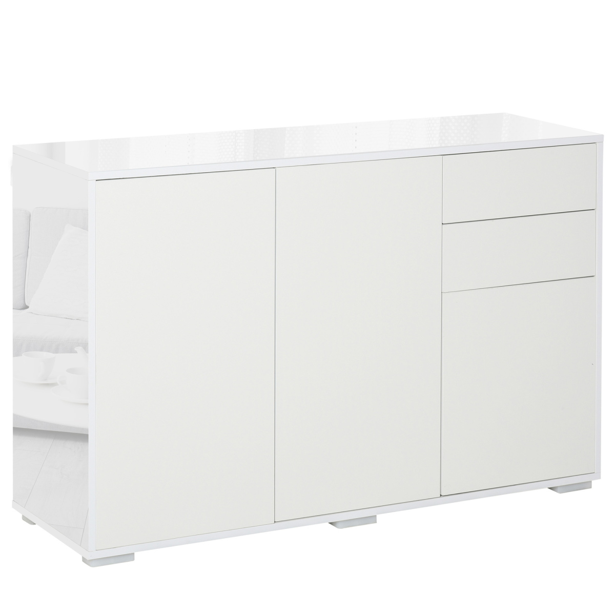White gloss side cabinet