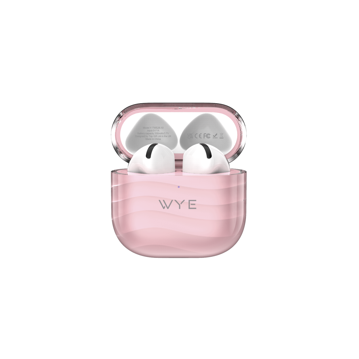 WYEWAVE Pure Audio Wireless Earbuds with Bluetooth 5.3 & Portable Charging Case, Rose Gold