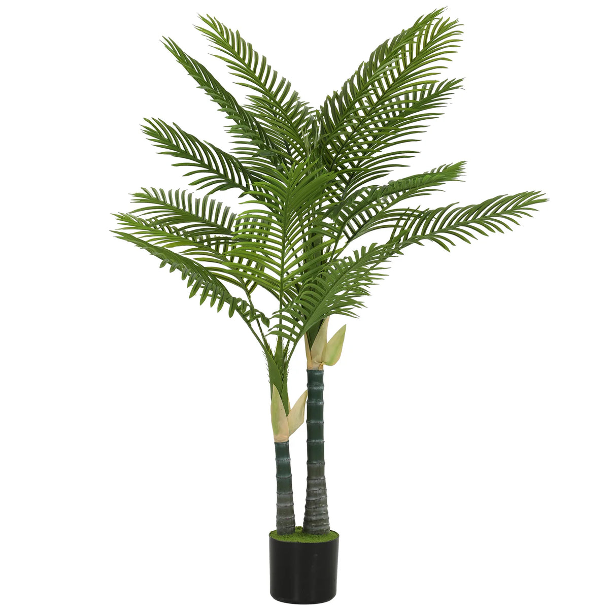 HOMCOM Artificial Palm Tree with 16 PEVA Leaves