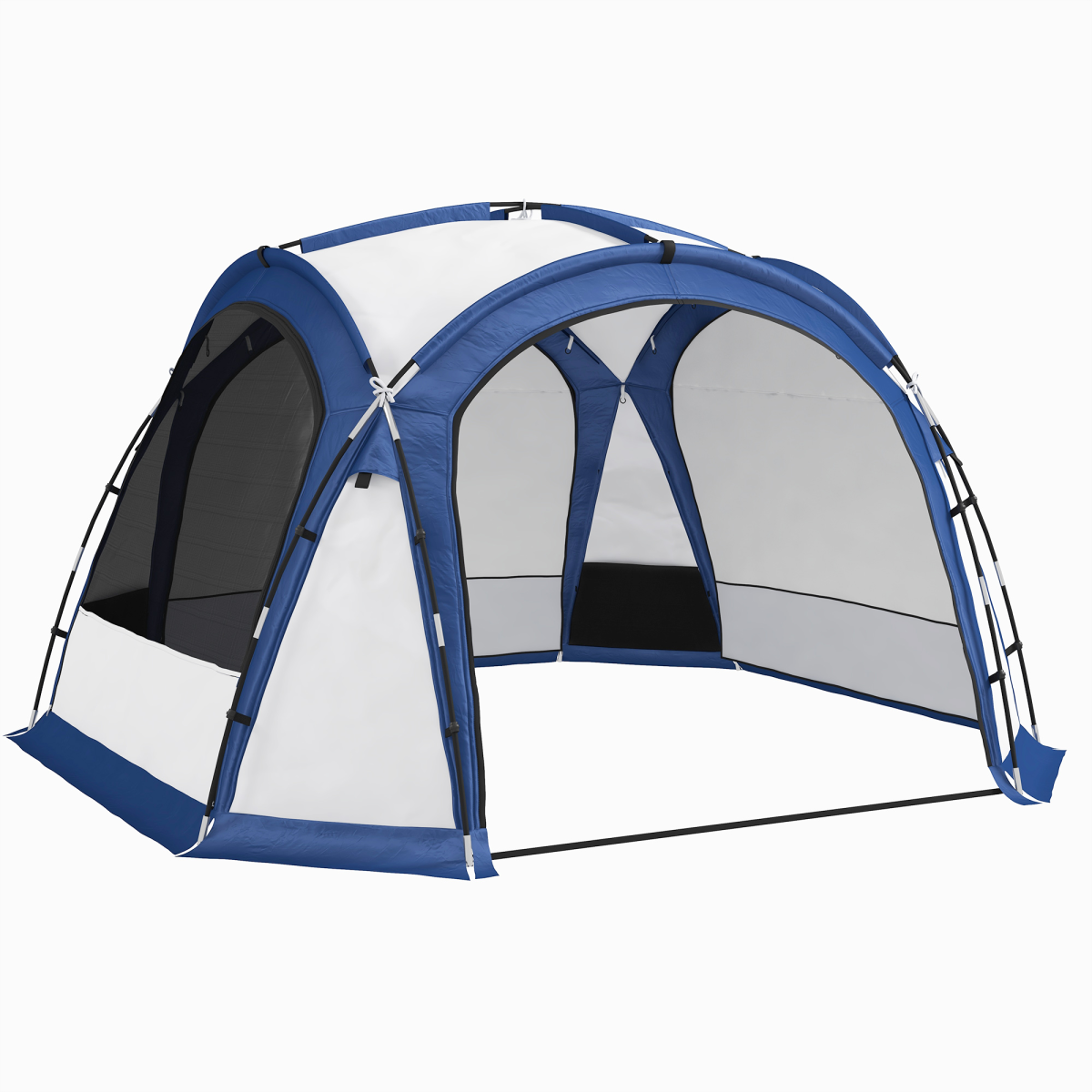 Outsunny 6–8 Person Dome Camping Tent with Zipped Mesh Doors, Lamp Hook & Carry Bag – Family Tent