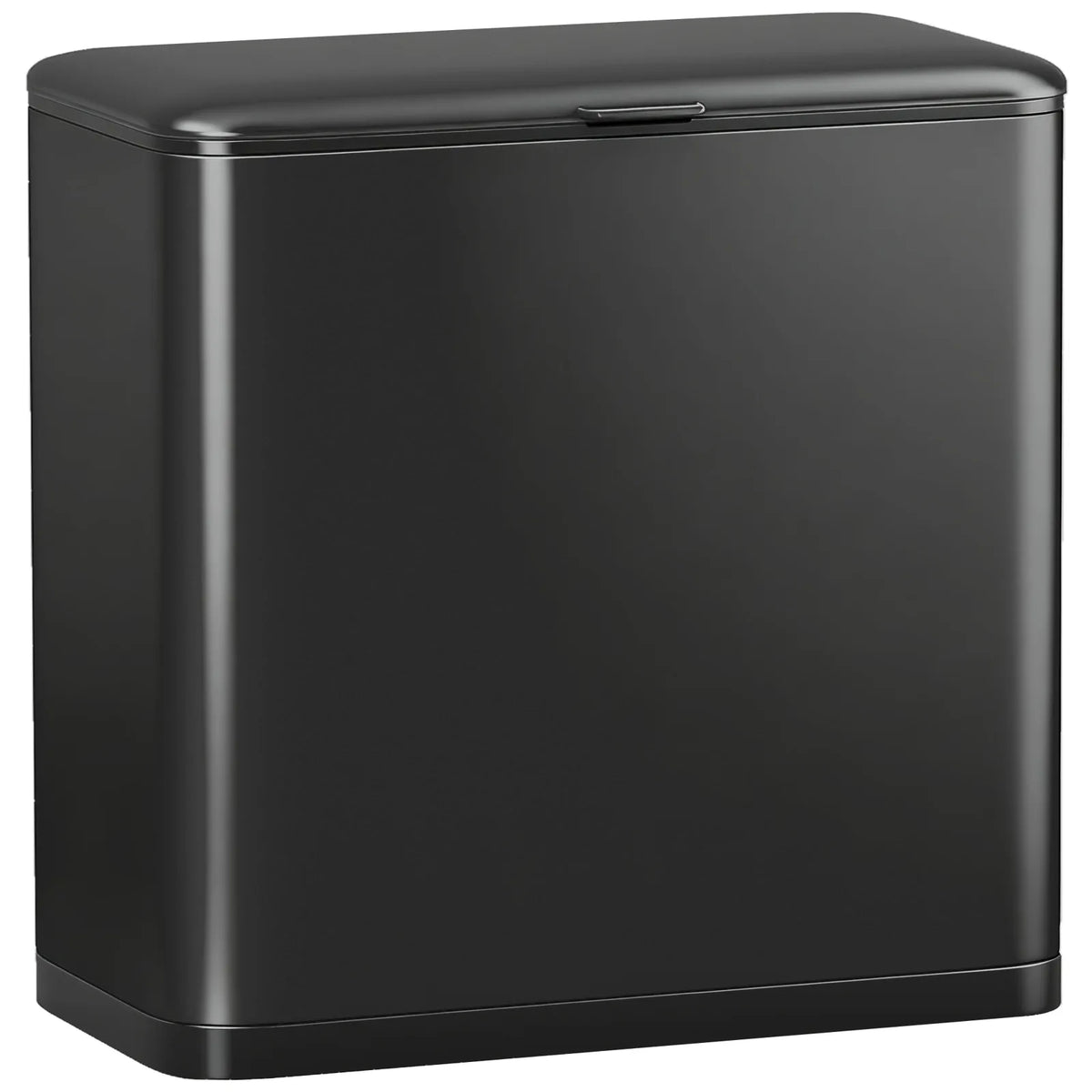 HOMCOM 8L Hanging Kitchen Bin with Lid and Removable Inner Bucket – Stainless Steel, Cabinet Door or Standing