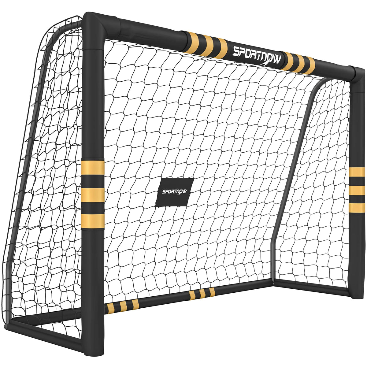 SPORTNOW 8 x 5ft Portable Football Goal with Foam-Padded Metal Frame & Ground Stakes – Garden Football Net for Training