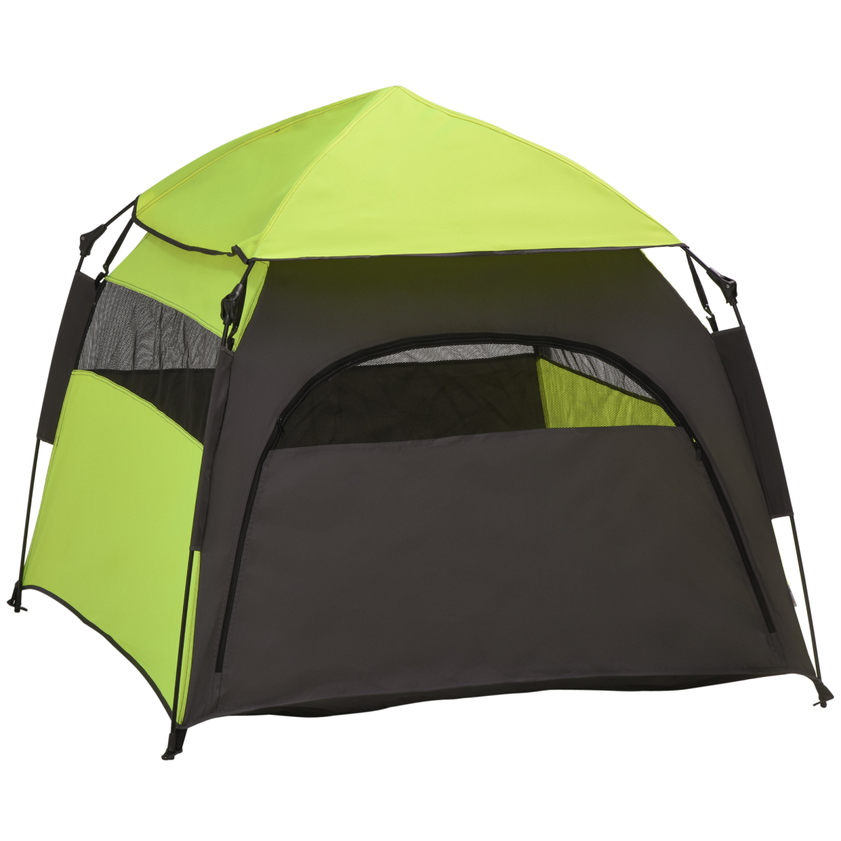 PawHut Foldable Dog and Cat Tent with Waterproof Oxford Cloth & Carry Bag – Indoor and Outdoor Shelter, Green