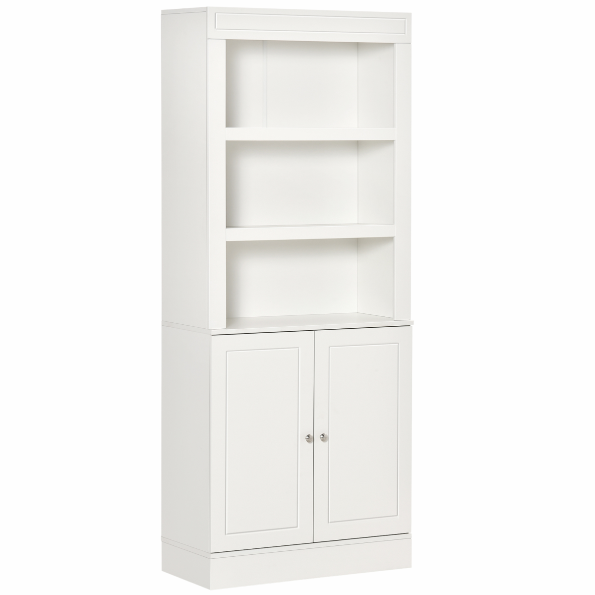 White kitchen cupboard with 6-tier shelving