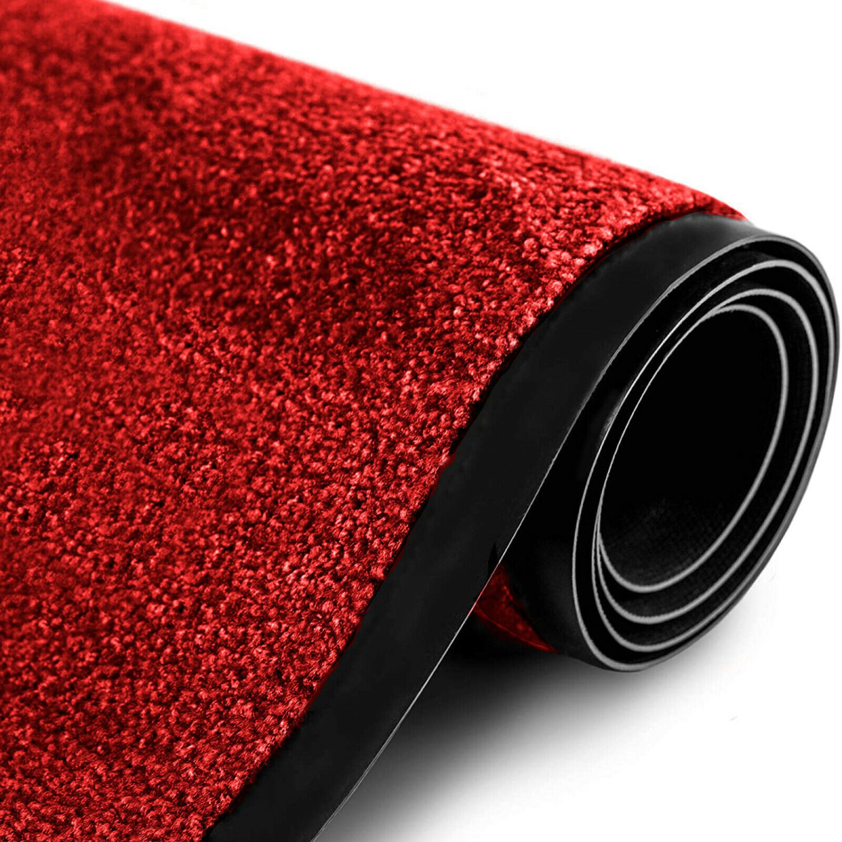 Arran Heavy-Duty Rubber Barrier Mat 40 x 60cm – Door Entrance & Kitchen Doormat, Red