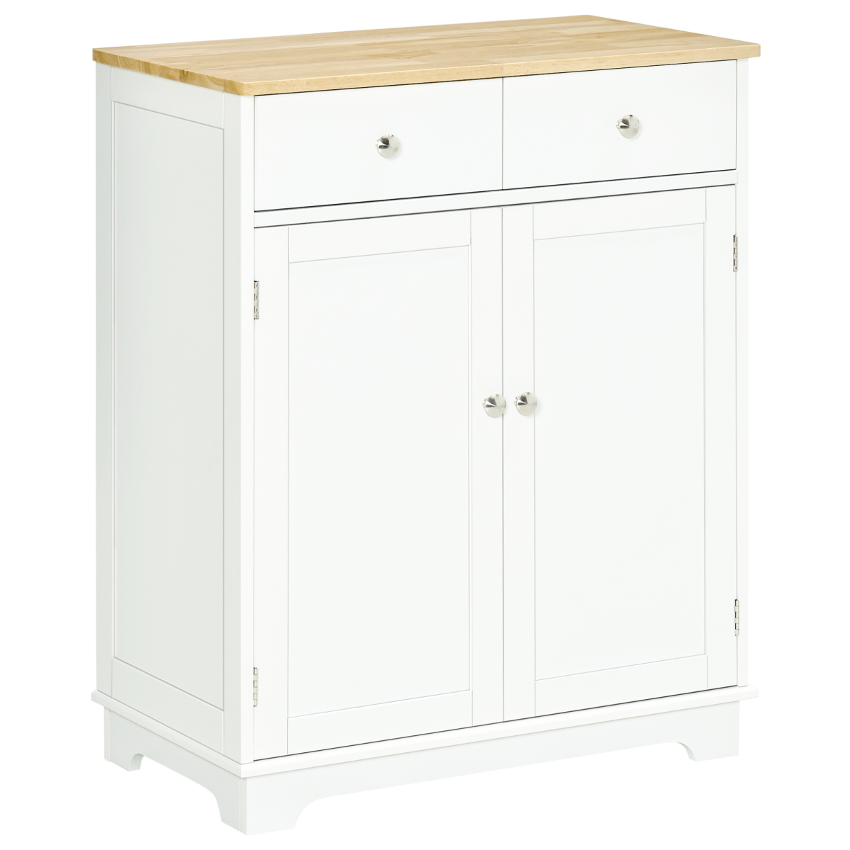 Rubberwood top kitchen cupboard island