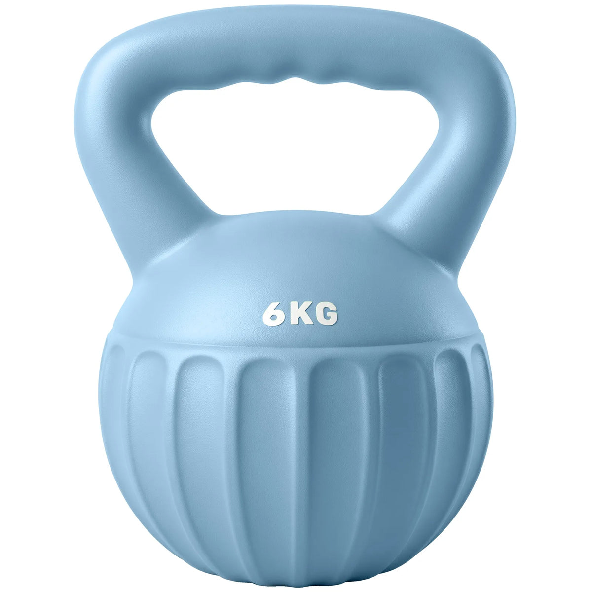 SPORTNOW 6kg Kettlebell with Non-Slip Handle & Flat Base – Sand-Filled Strength Training Weight, Blue