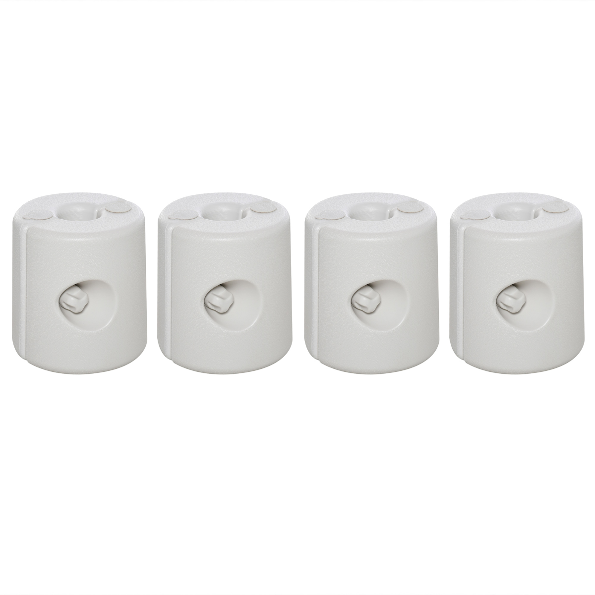 Outsunny Gazebo Weight Bases, Set of 4 Fillable Plastic Anchor Weights – Sand or Water Filled, White