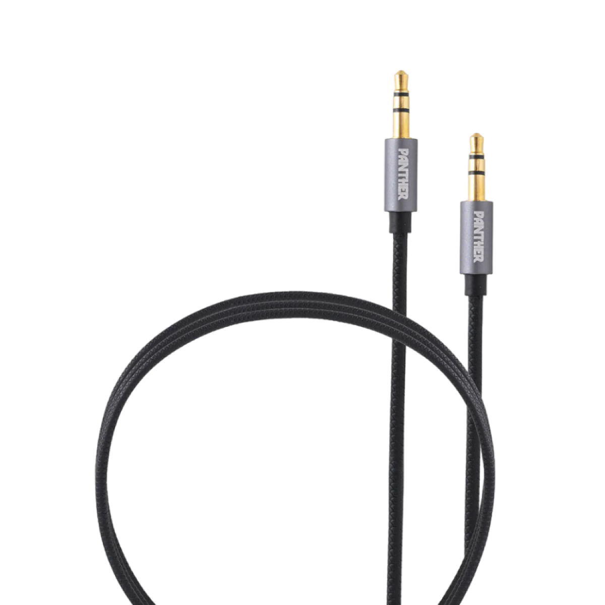 Panther Force 1.2m AUX Cable with 3.5mm Audio Jack – Braided, Gold-Plated Connectors, PF110