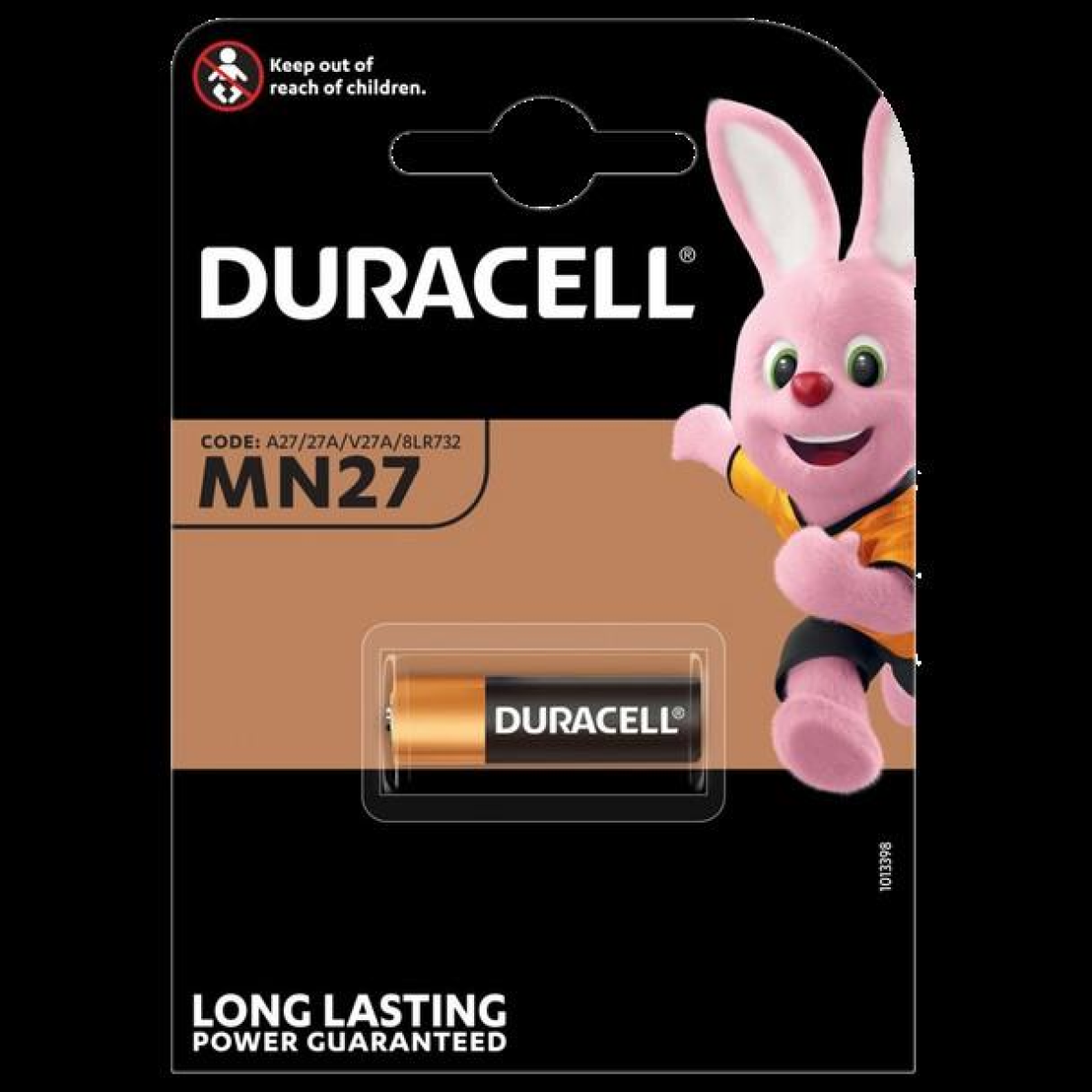 Duracell MN27 A27 12V Alkaline Battery – Single Cell for Car Alarms, Remotes and Doorbells