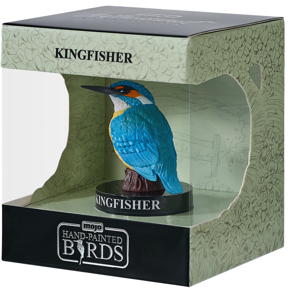 Mojo Common Kingfisher Figurine – Hand-Painted Realistic Bird Model, Enthusiast Collection