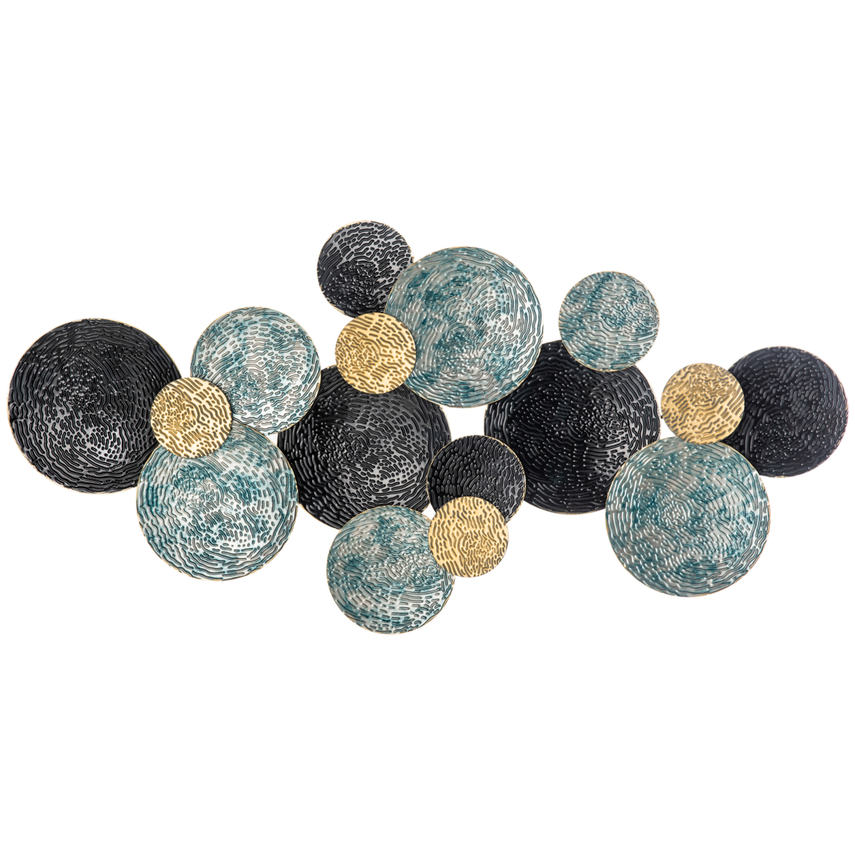 Multi-disc metal wall art