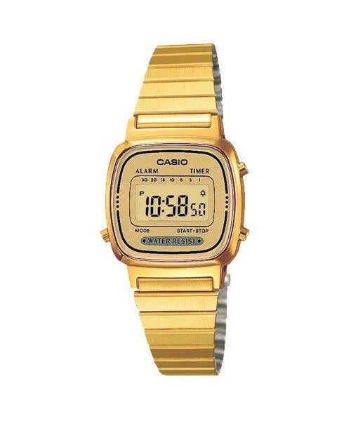 Casio Ladies Stainless-Steel Digital Watch - LA670WGA-9DF