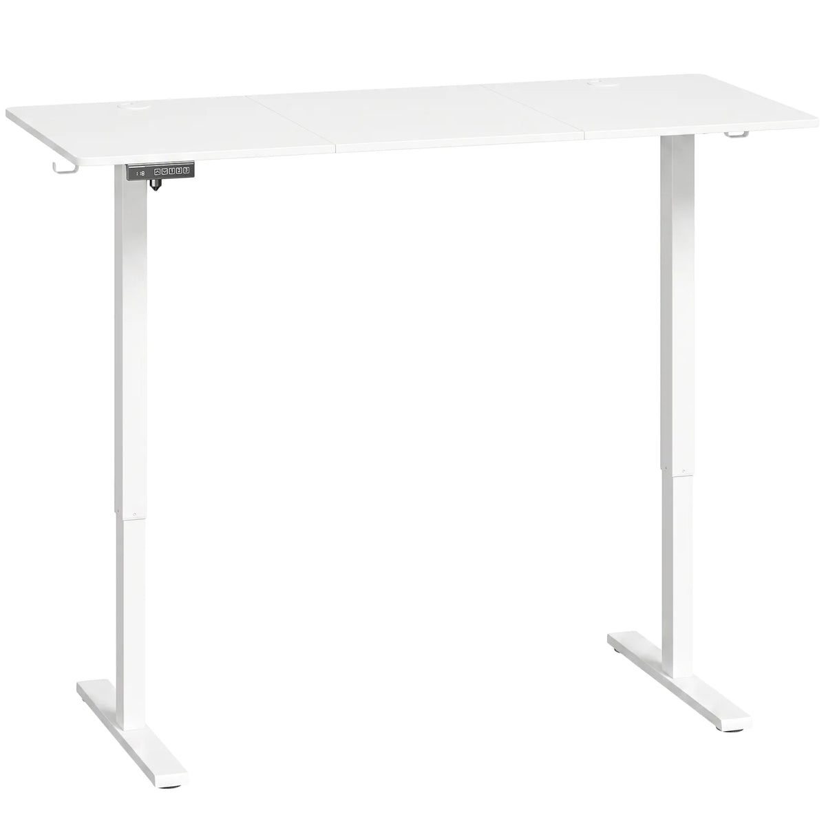 HOMCOM Electric Standing Desk with Memory Control, 140 x 60cm Height Adjustable Sit Stand Desk, LED Display, White