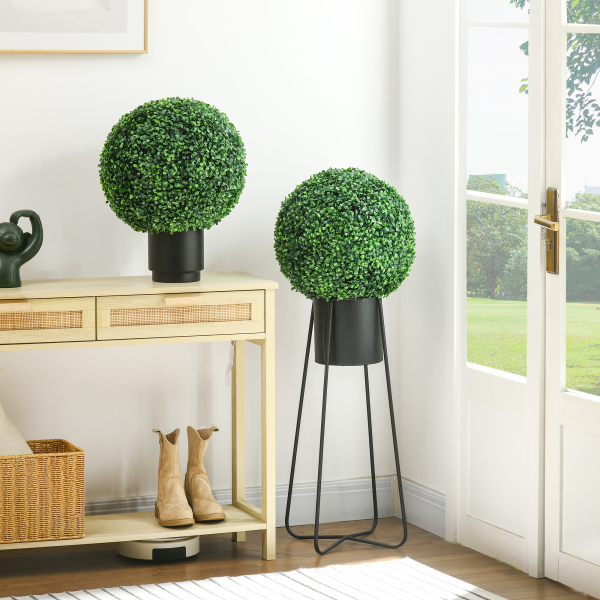 Artificial Topiary Ball Plants – Set of 2
