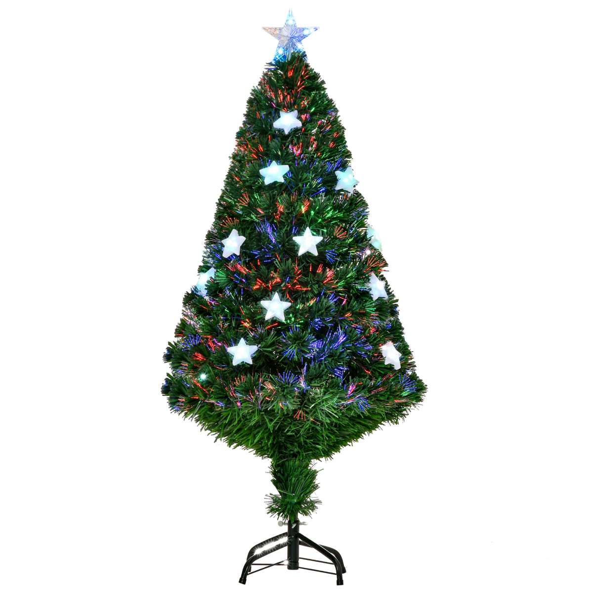 4ft pre-lit fibre optic Christmas tree with star lights