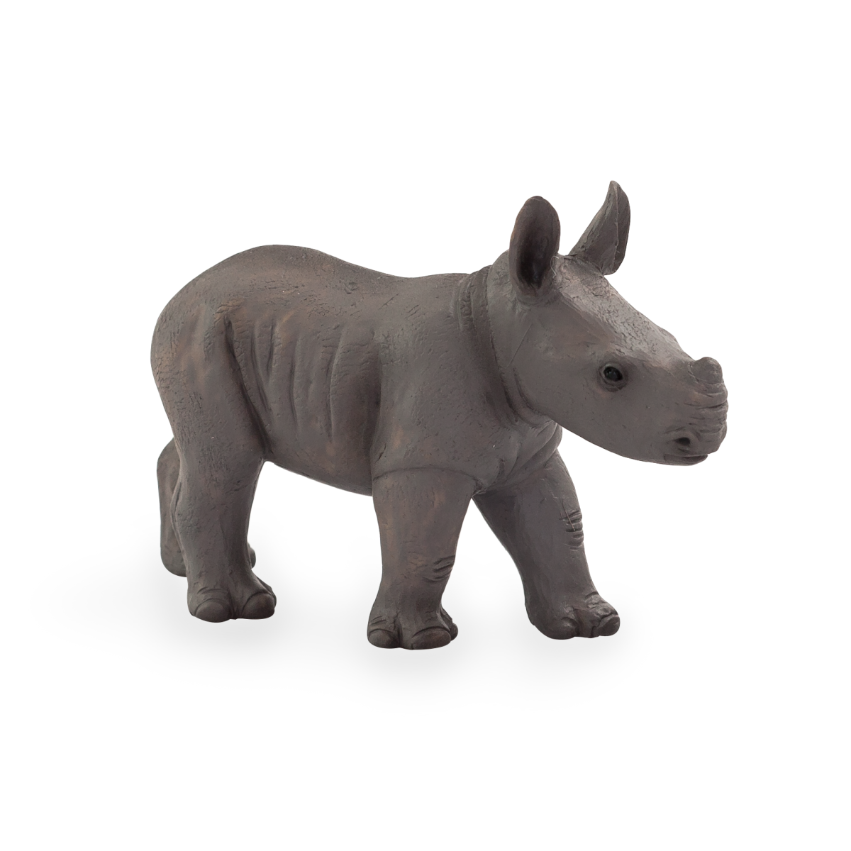 MojoFun Baby Rhino Standing Toy Figurine – Realistic Wildlife Model