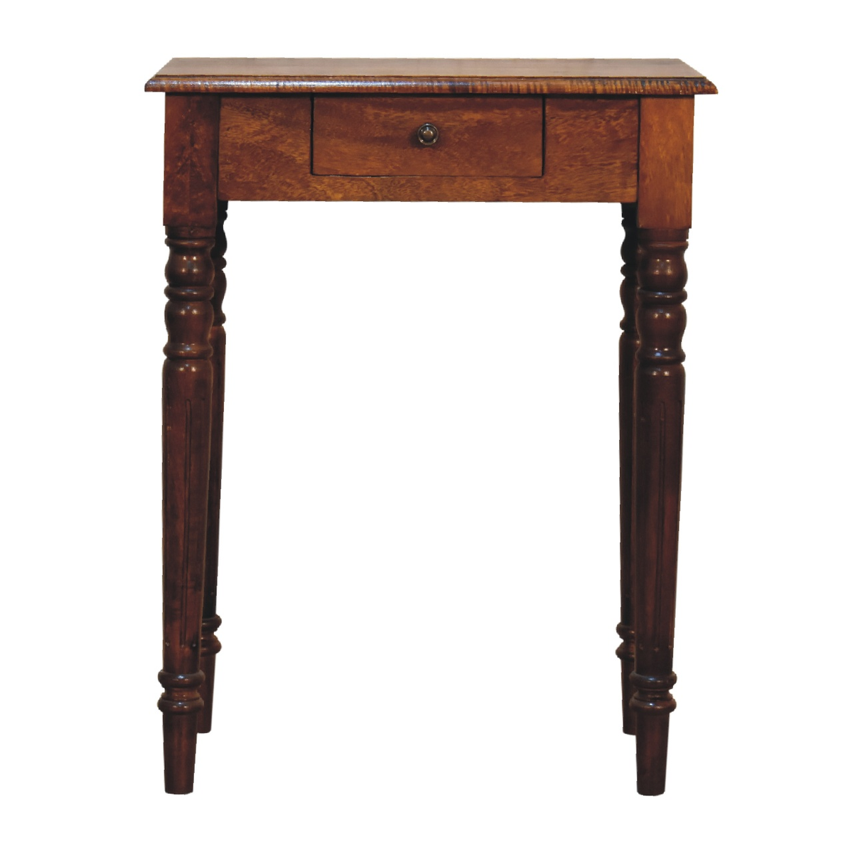 Artisan chestnut turned leg writing desk