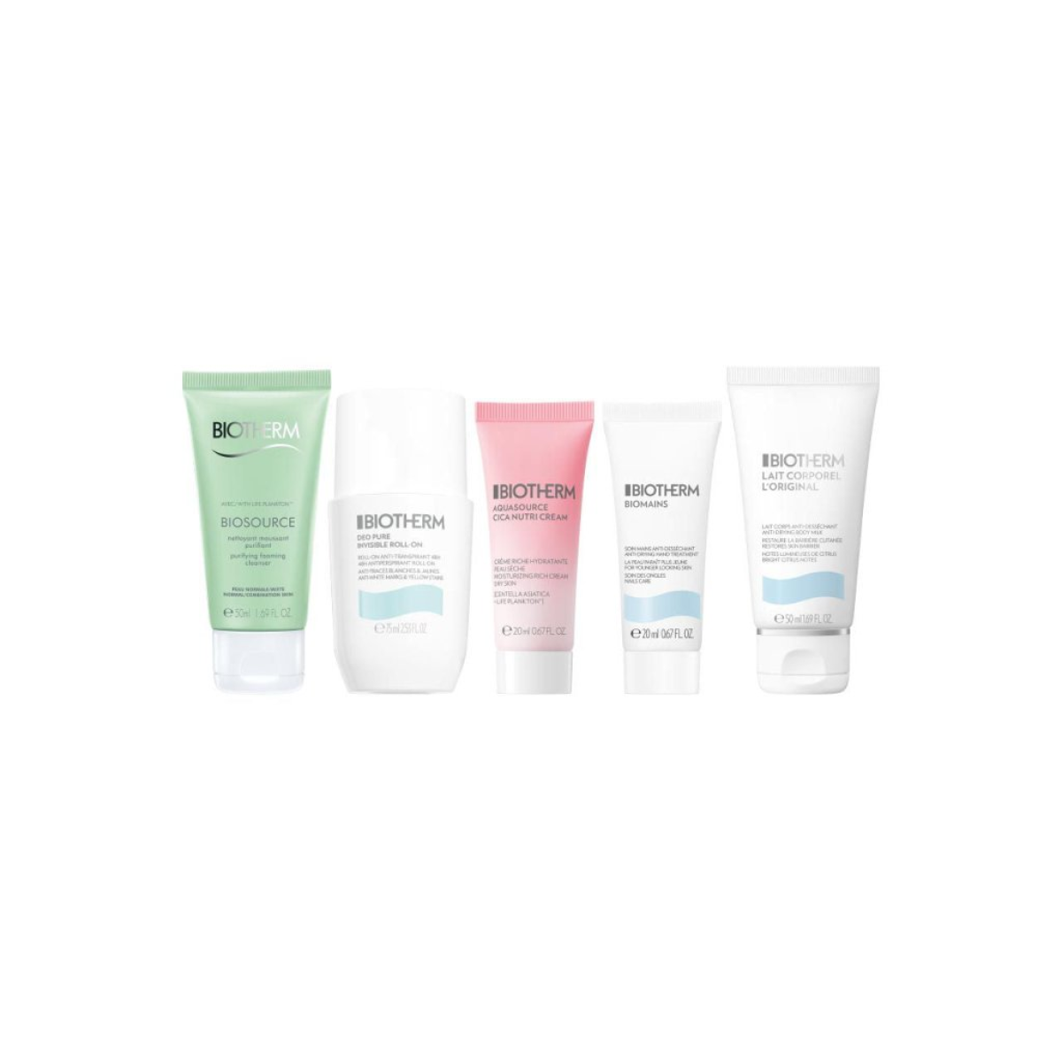 Biotherm Aquasource Skincare Set with Cleanser, Body Lotion, Hand Cream, Nutri Cream & Deodorant – Women's Gift Set
