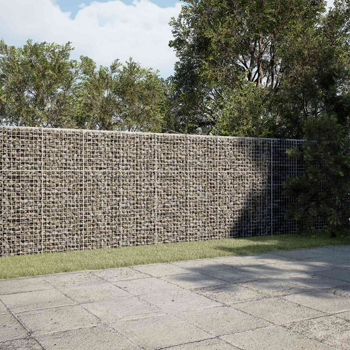 vidaXL Gabion with 3.5 mm Wire and 5x5 cm Mesh 700x20x150 cm