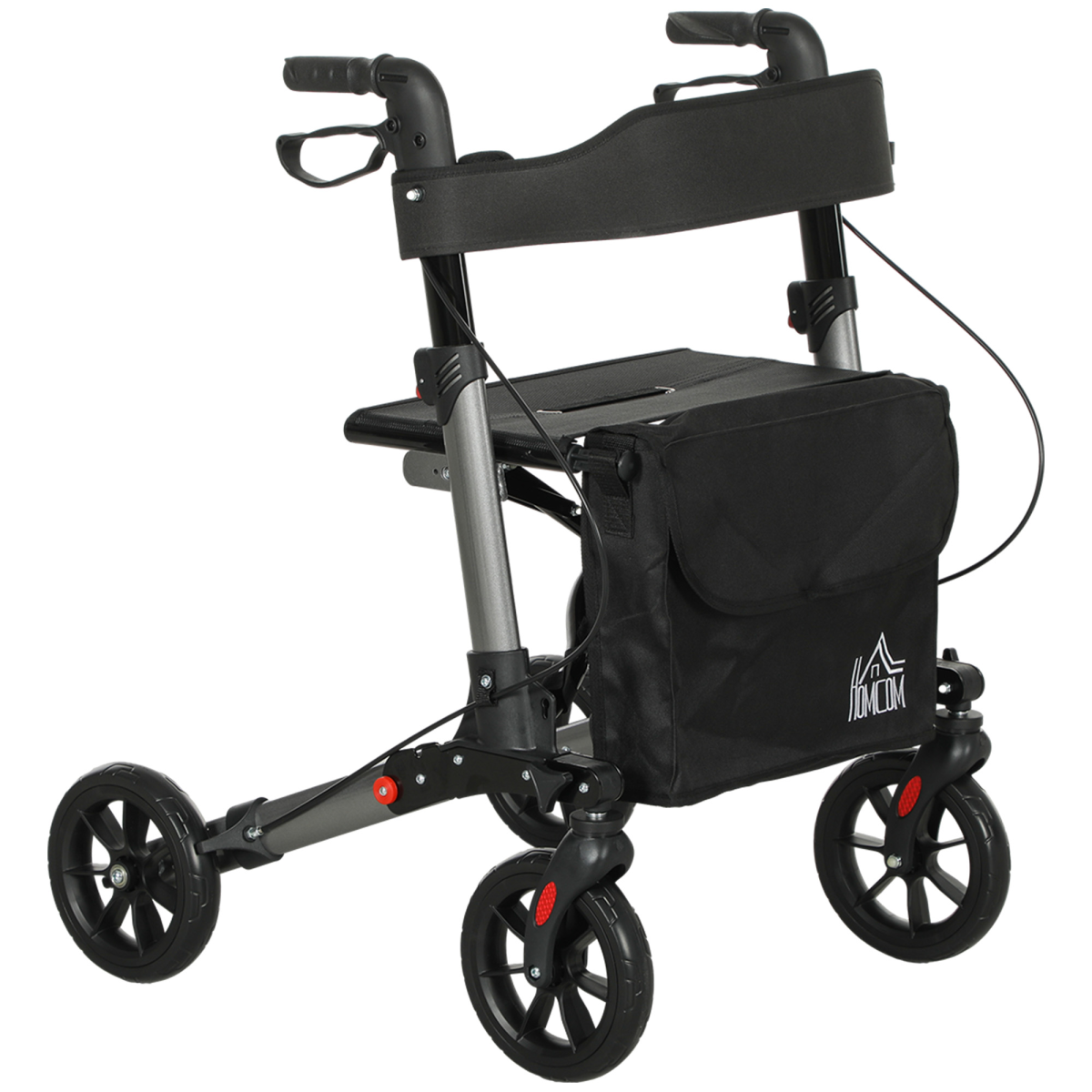 HOMCOM silver rollator walker