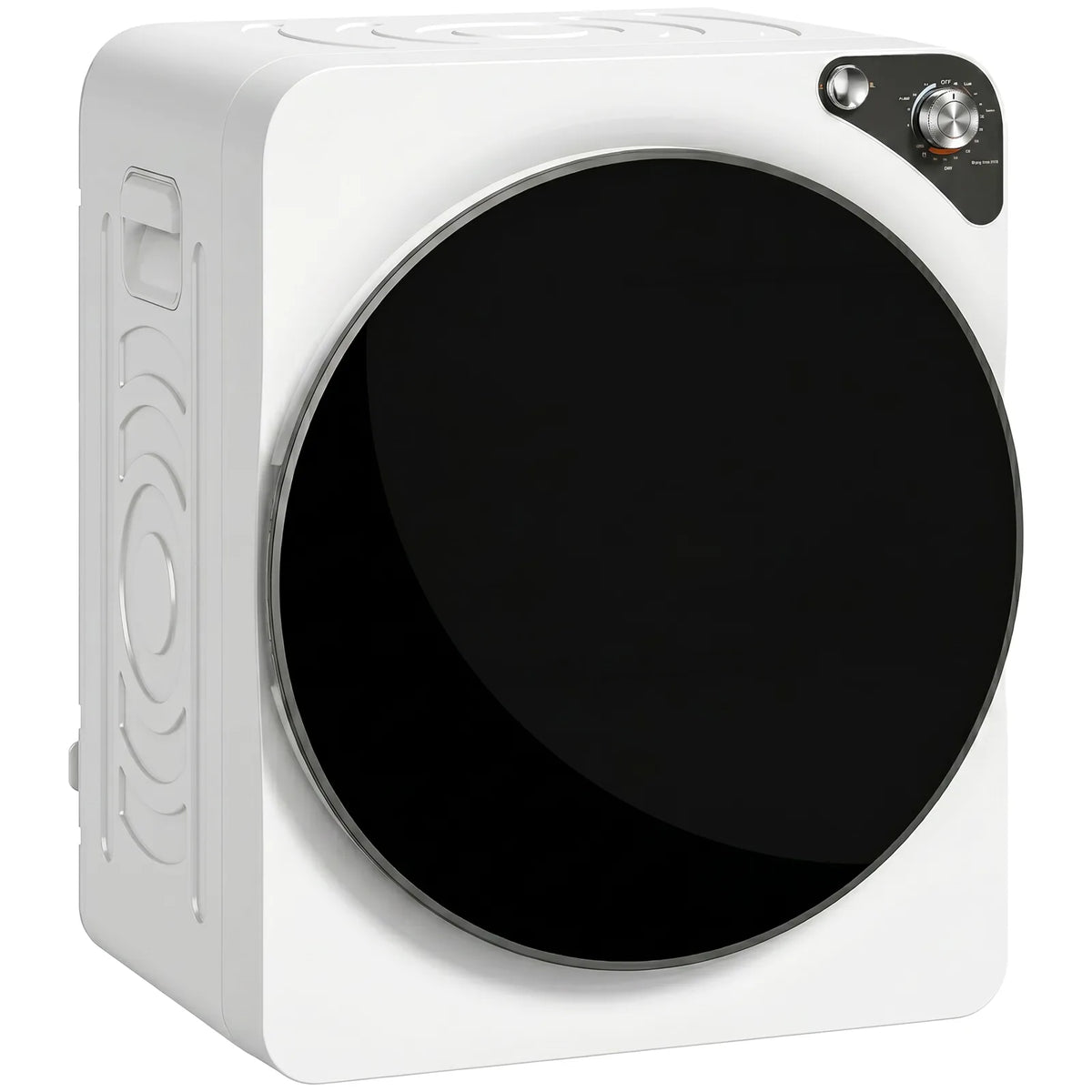 HOMCOM 5kg Vented Tumble Dryer, 1000W Compact Stackable Dryer with 5 Drying Modes and Stainless Steel Tub, White