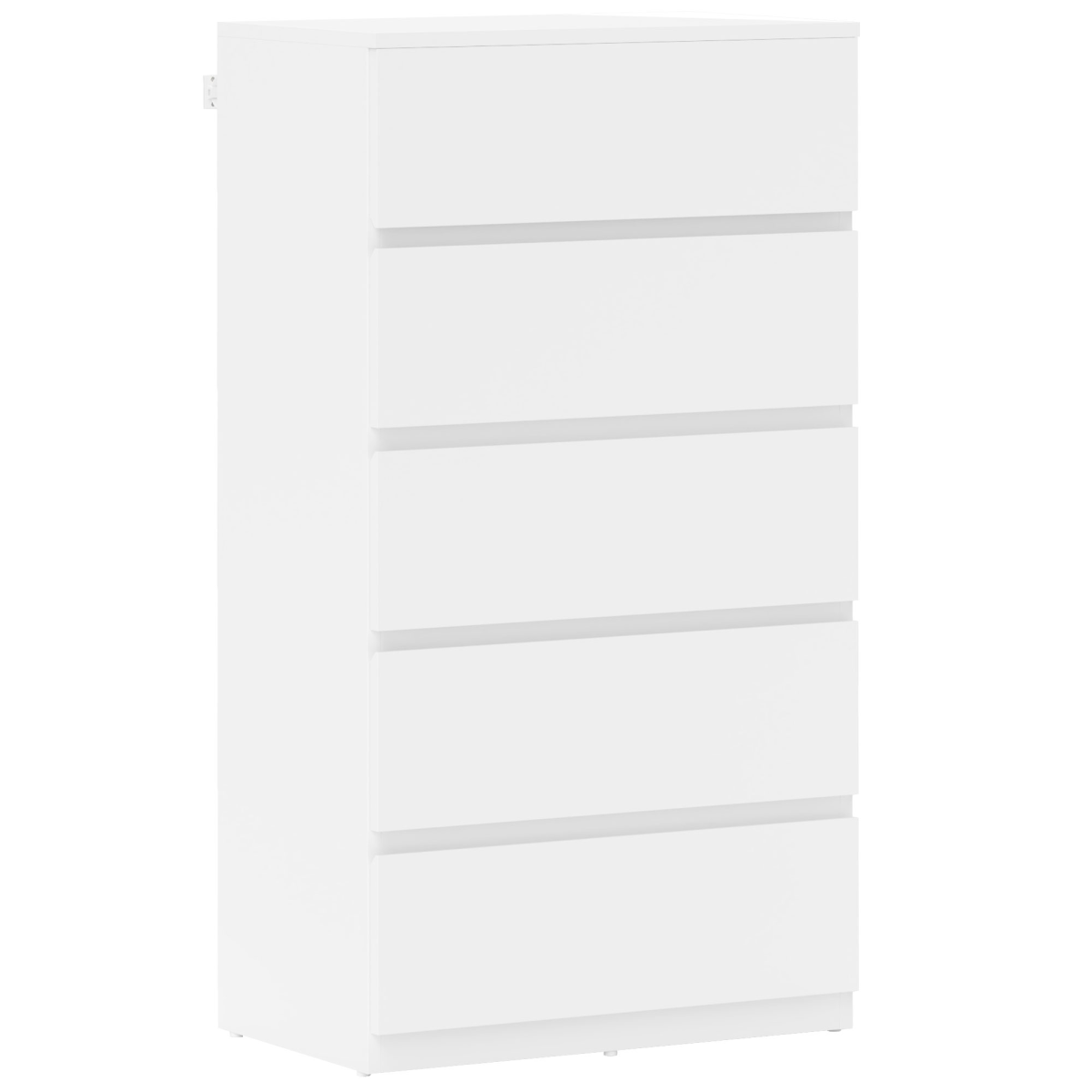 HOMCOM white 5 drawer chest