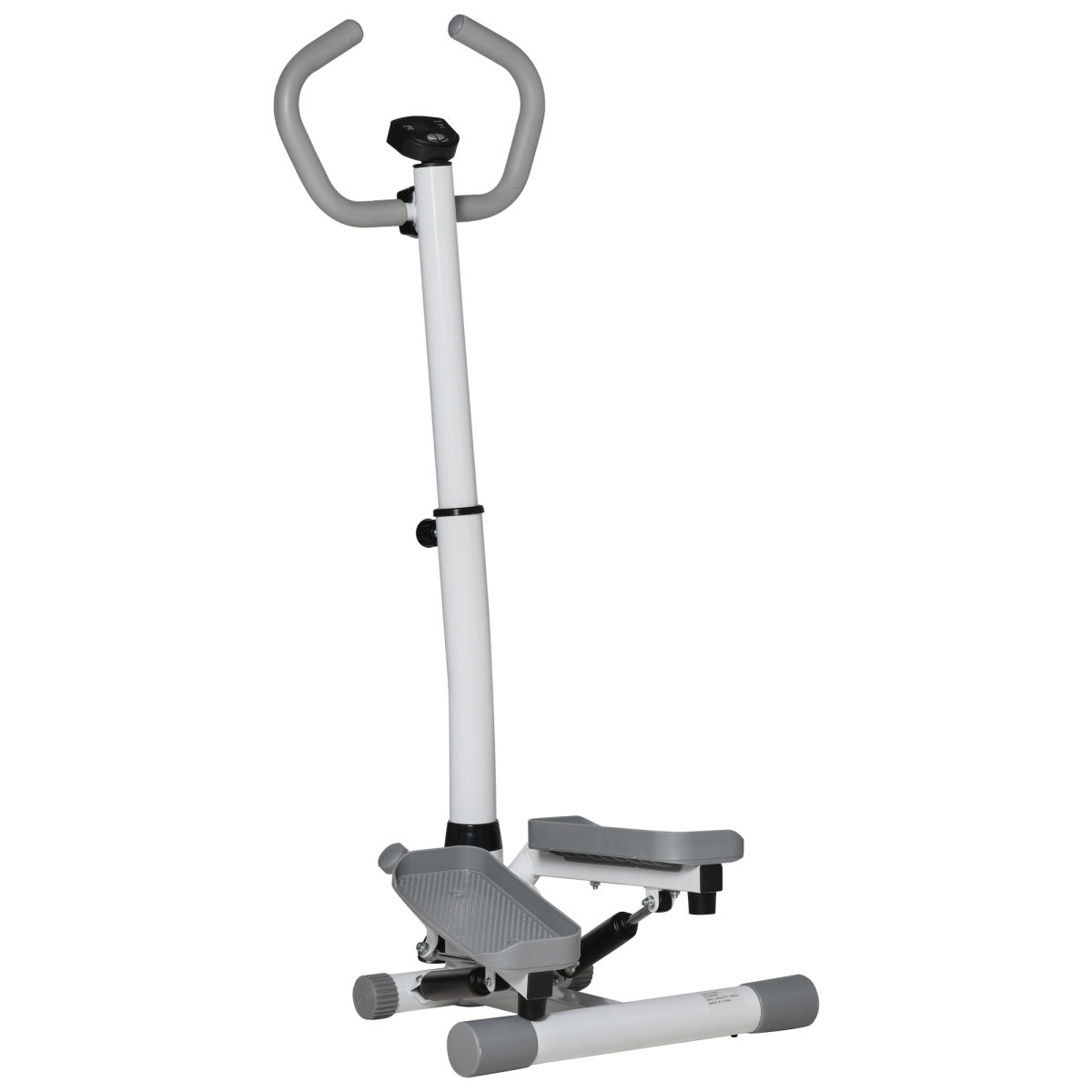 HOMCOM Adjustable Twist Stepper with LCD Monitor & Height-Adjustable Handlebar – Home Gym Step Machine