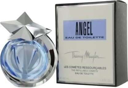 Mugler Refillable Angel Eau de Toilette Spray 40ml – Fresh & Citrus, Gourmand Fragrance for Women