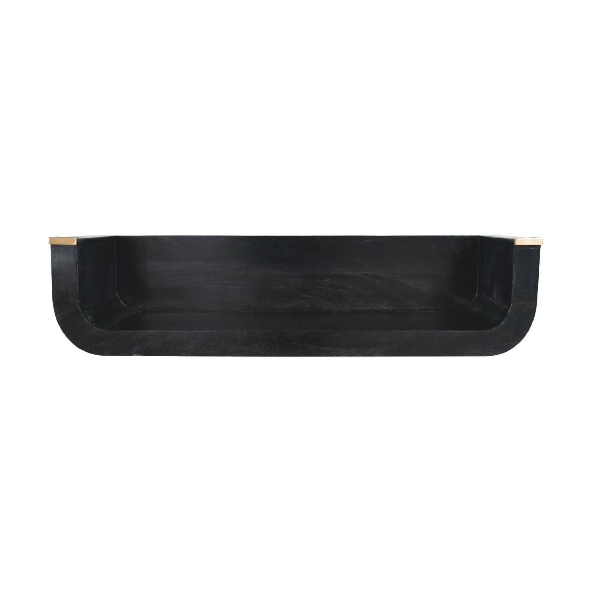 Artisan Furniture Solid Wood Indira Floating Console Table with Open Slot – Wall Mounted, Ash Black