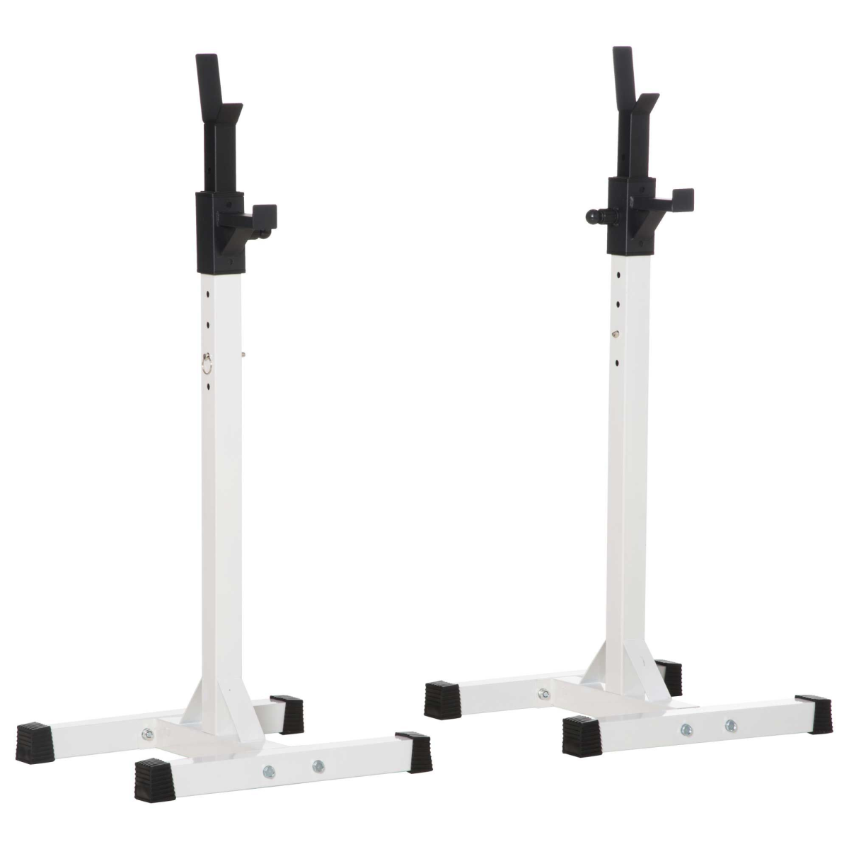 HOMCOM Heavy Duty Adjustable Squat Rack Barbell Stand, 12 Height Levels, 150kg Load – Home Gym Weight Rack