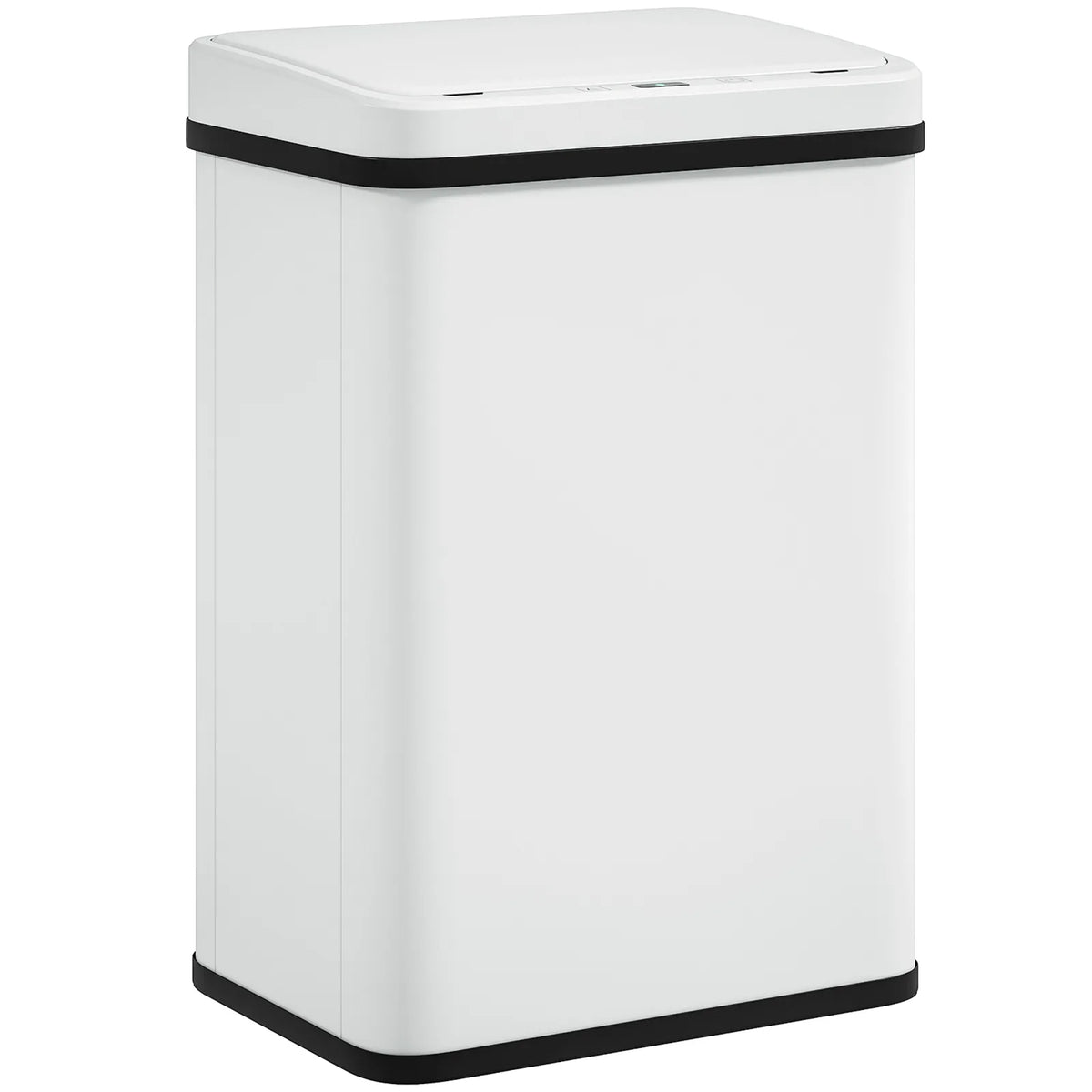 HOMCOM 40L Stainless Steel Sensor Bin with Soft-Close Lid – Touchless Motion Sensor Kitchen Waste Bin, White