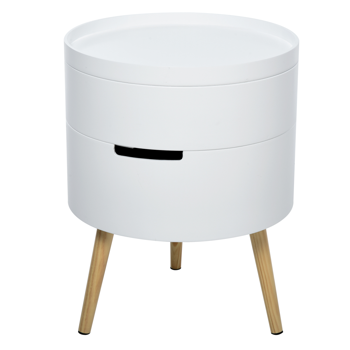HOMCOM 3-Part Side Table with Detachable Top and Storage – Coffee Table, End Table & Nightstand, White
