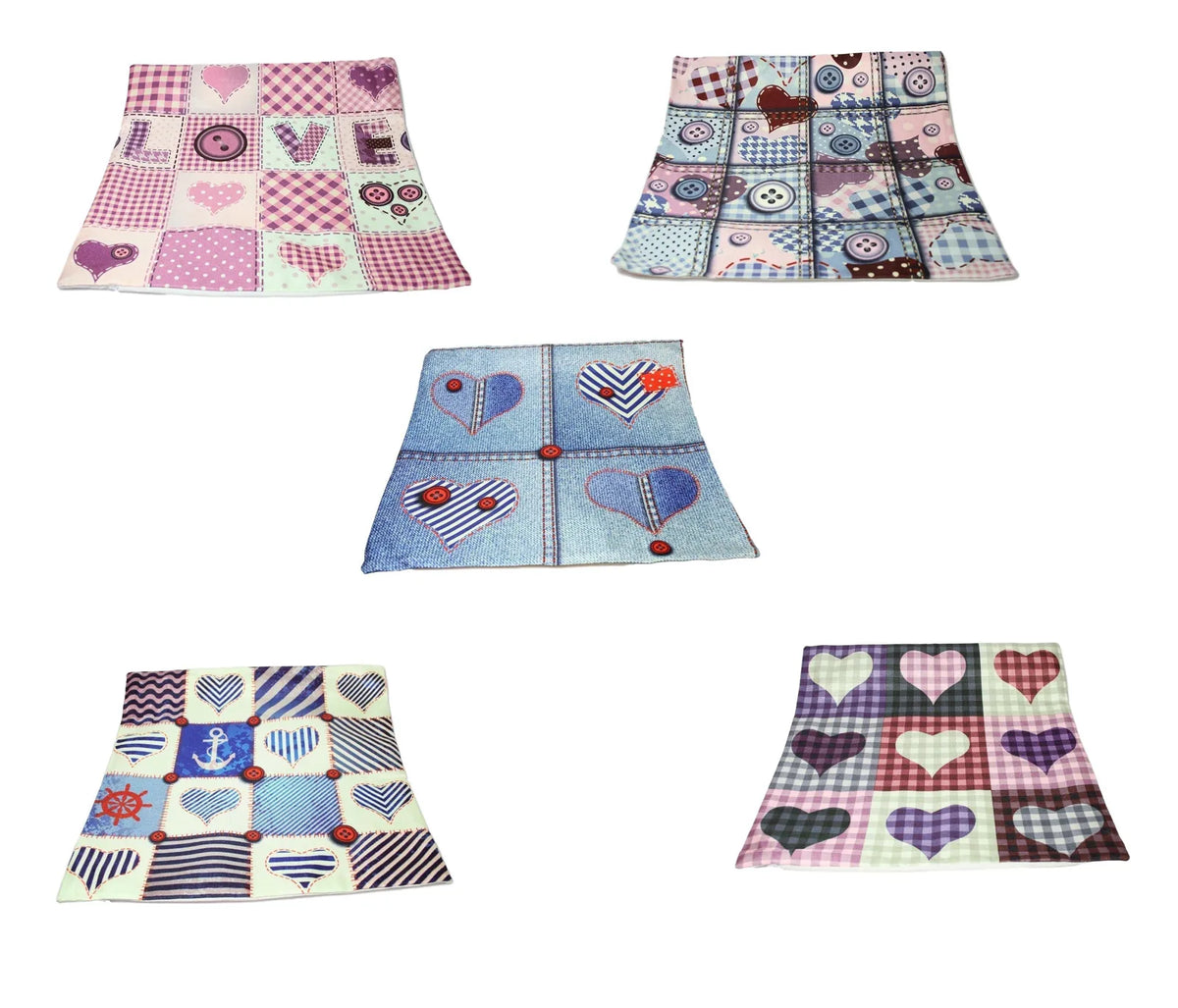 Couch Cushion Cover Case with Heart Designs, 43 x 43cm – Bedroom Cushion Cover, Assorted