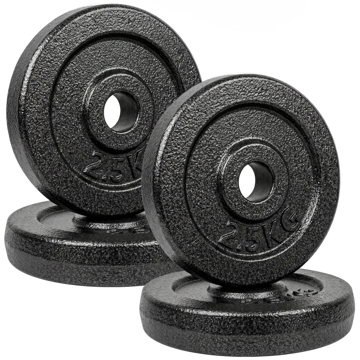 SPORTNOW Weight Plates Set, 4 x 2.5kg with 1in/2.5cm Hole – Metal Dumbbell & Barbell Plates for Home Gym