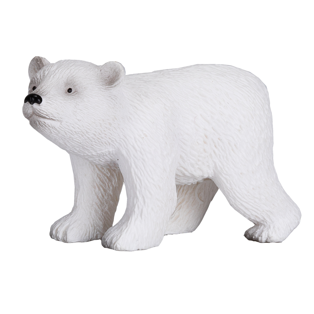MojoFun Polar Bear Cub Walking Toy Figurine – Realistic Arctic Animal Model