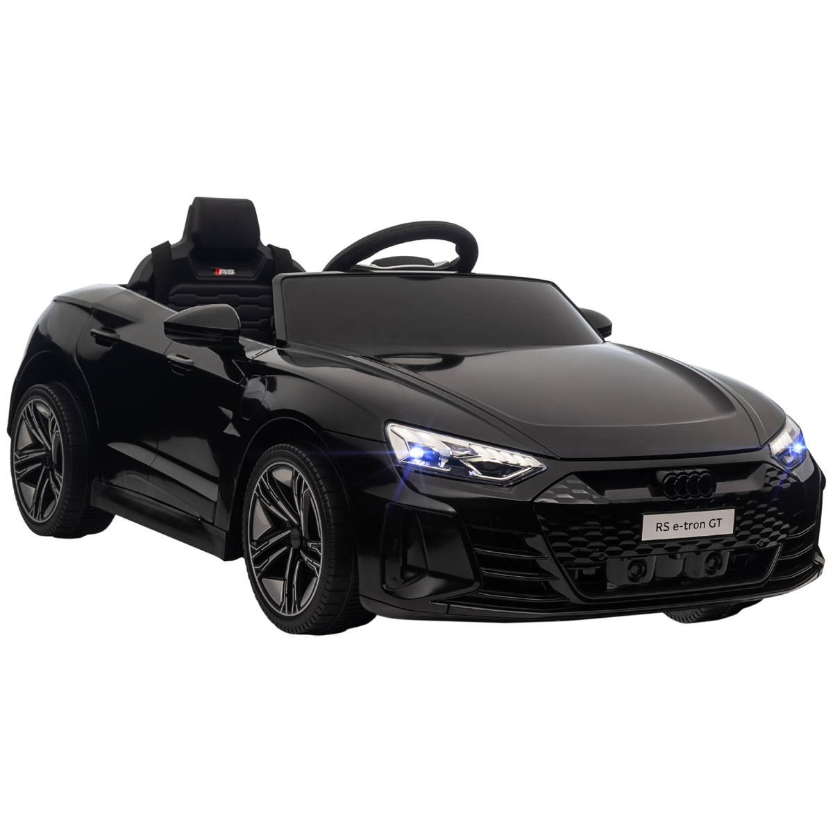 HOMCOM Audi RS e-tron GT Licensed 12V Kids Electric Ride-On Car with Remote Control & USB Music – Black