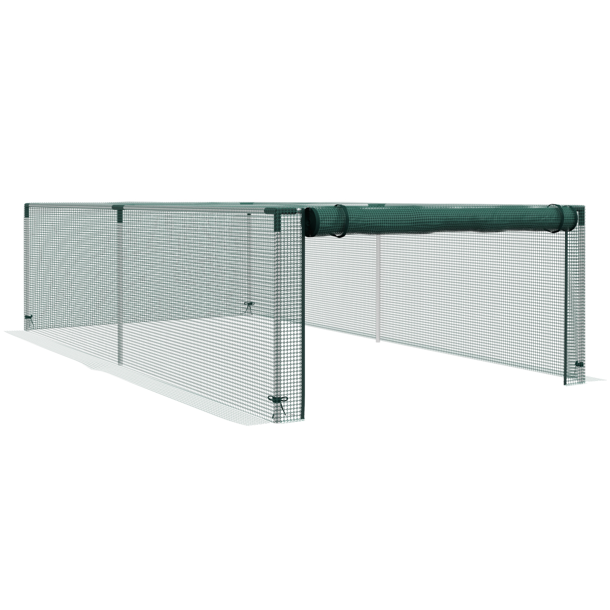 Outsunny 8ft x 4ft Plant Protection Tent Crop Cage with Zipped Door – Fruit & Vegetable Net Cover, Green