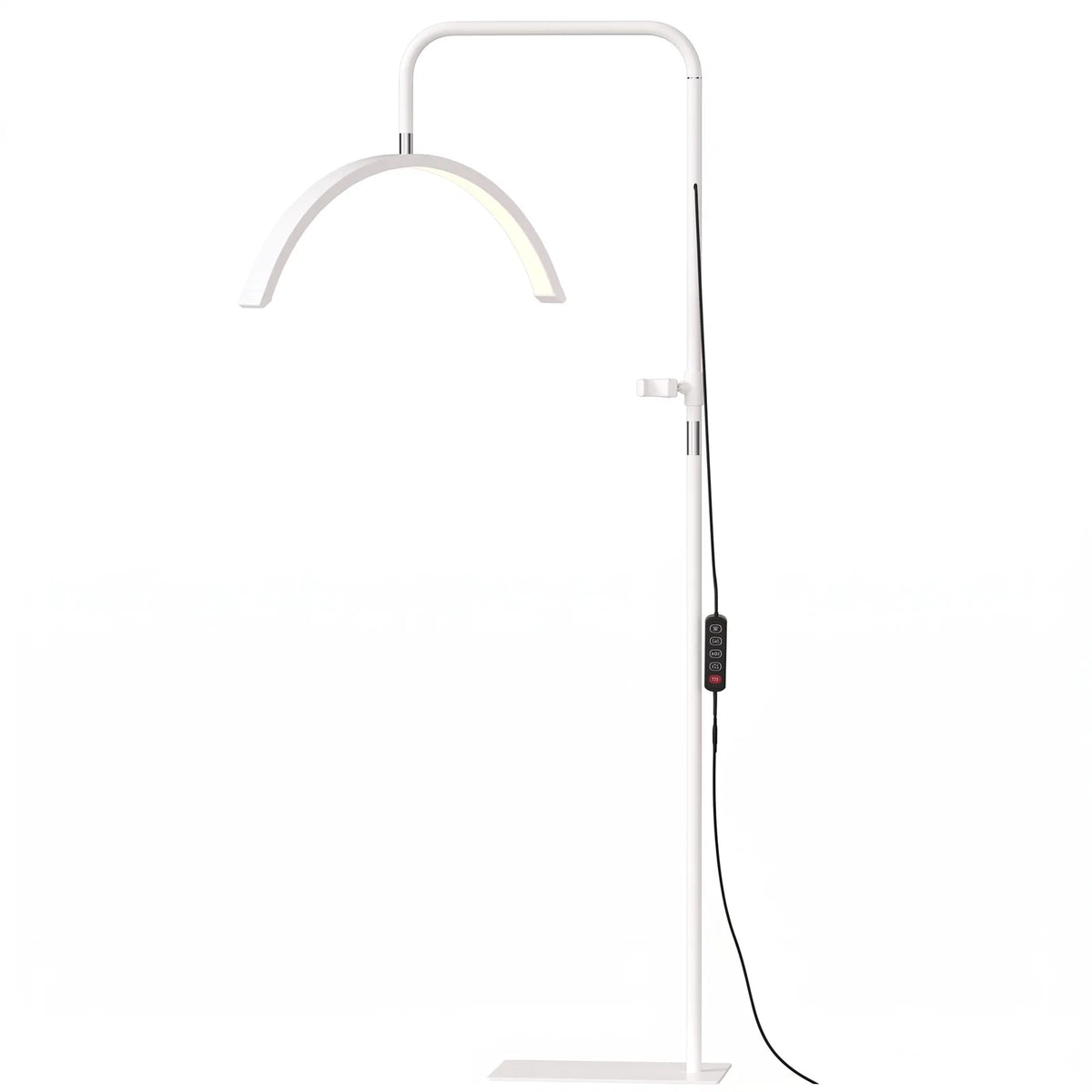 HOMCOM Half Moon Beauty Floor Lamp, Dimmable – White