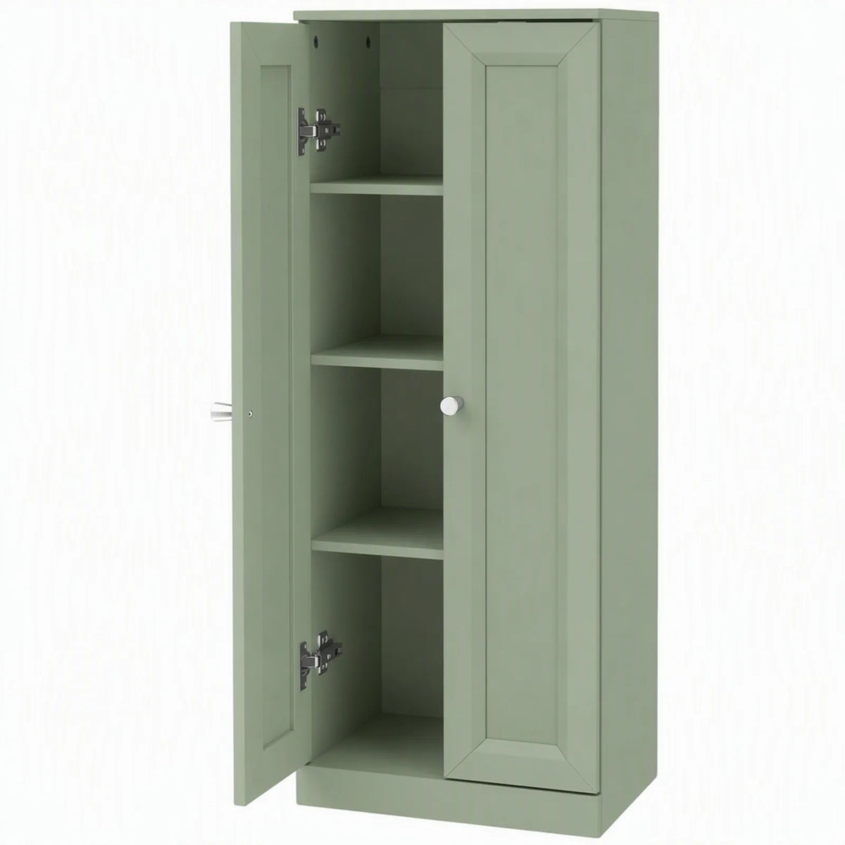 HOMCOM Narrow Bathroom Cabinet with 2 Doors & 4 Tiers – Slim Freestanding Storage Cupboard