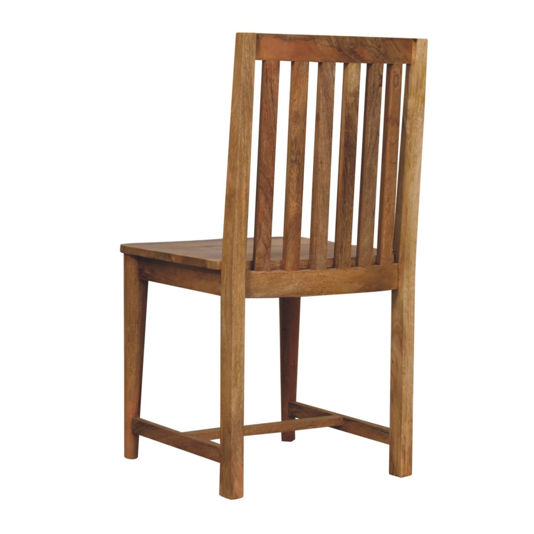 Artisan Furniture Solid Wood Ariella Dining Chair – Contemporary Japanese Design, Oak-ish Finish, Beige