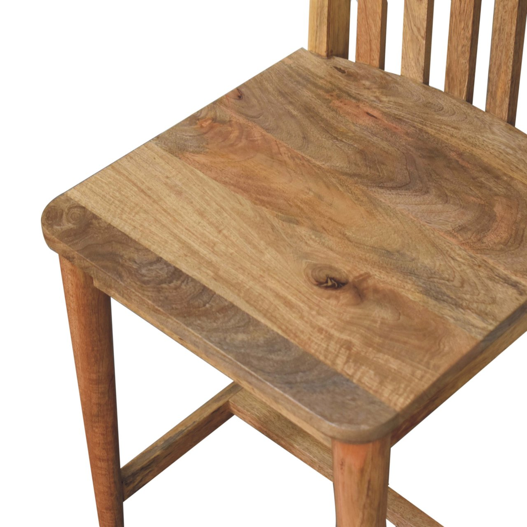 Artisan Furniture Solid Wood Ariella Dining Chair – Contemporary Japanese Design, Oak-ish Finish, Beige