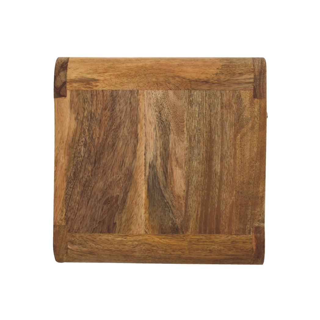Artisan Mini Solid Wood Floating Bedside Table with Drawer & Open Shelf – Wall-Mounted, Oak-Look Finish