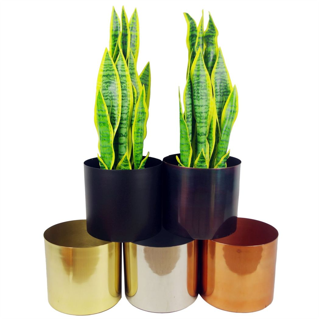 Polished Copper Metal Planter, 20 x 18cm