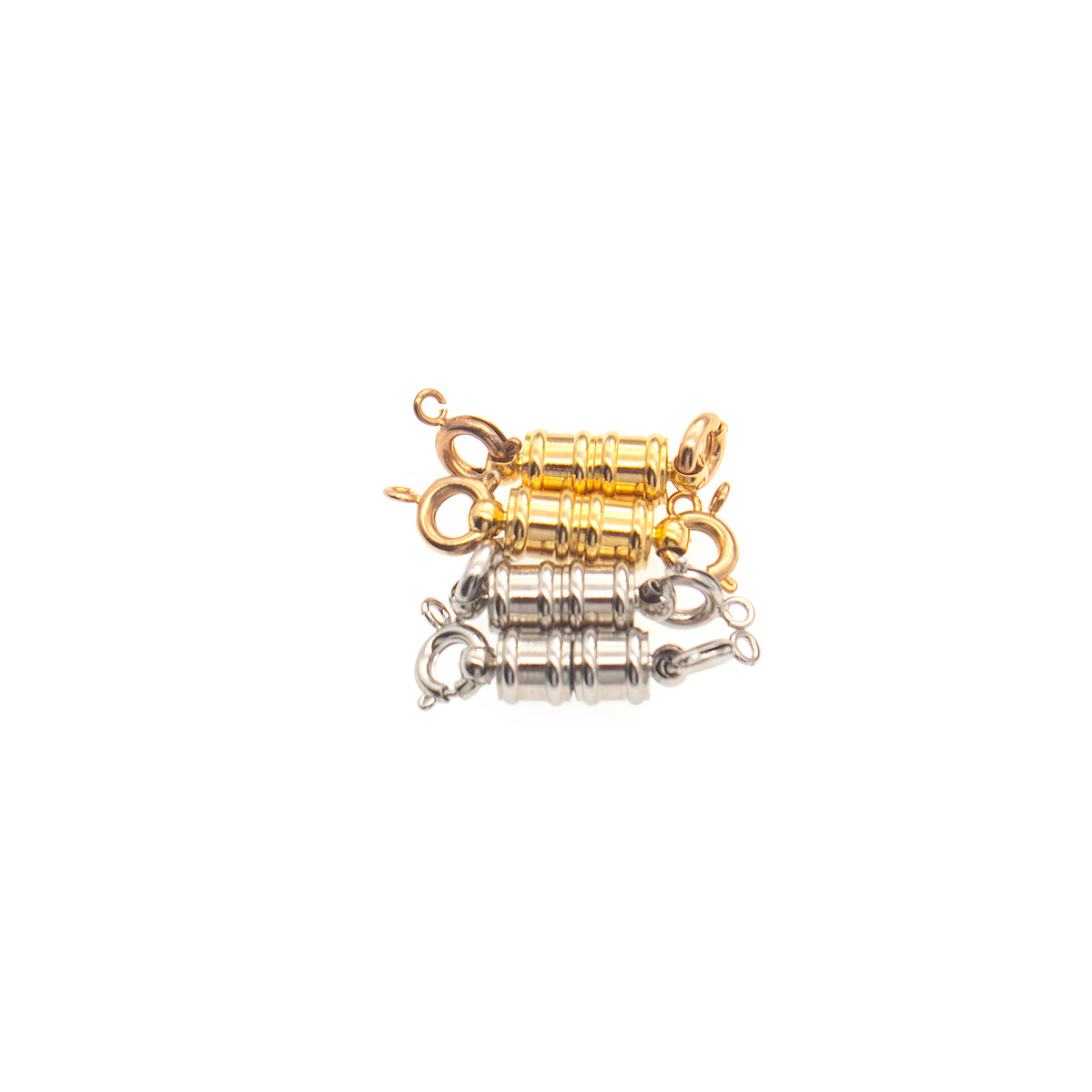 Avilo Magnetic Jewellery Clasps, Pack of 4 – One-Handed Necklace & Bracelet Fasteners, Gold and Silver Tone